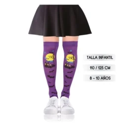 Medias Infantil Moradas Halloween