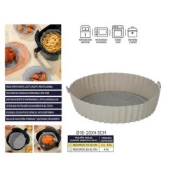 Molde Freidora Aire Silicona 18cm Redondo