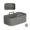 Molde Freidora Aire Silicona Gris Rectangular