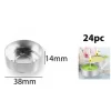 Molde Vela Aluminio Redondo 24pcs