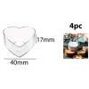 Molde Vela Plástico Corazón 4pcs