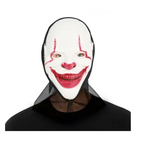 Máscara Plástico Payaso Asesino Tela