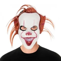 Máscara Plástico Payaso Pelo