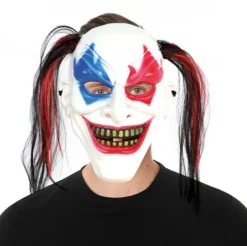 Máscara Plástico Payaso Pelo
