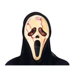 Máscara PVC Grito Sangre Con Capucha