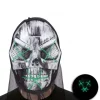 Máscara Skull Plata Tela Con Luz