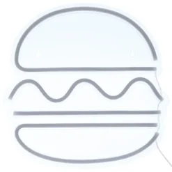 Neón LED mural Burger largo 30 cm