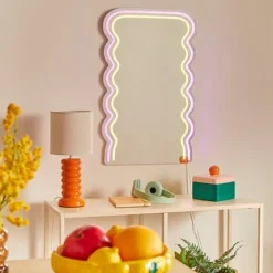 Neón LED Mural Espejo Wavy 60x38cm