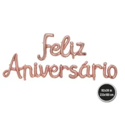 Pack Globo Mylar Feliz Aniversario