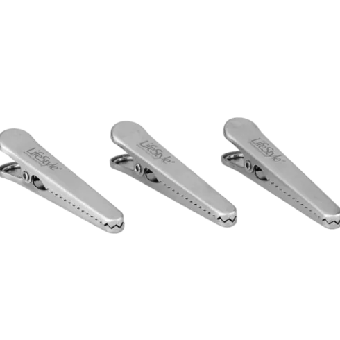 Pack 3 Pinzas Cierre Inox 8cm