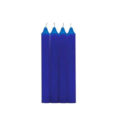 Pack 4 Velas Cilindrica Azul