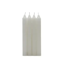 Pack 4 Velas Cilindrica Blanco