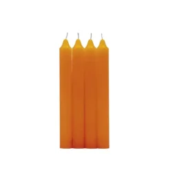 Pack 4 Velas Cilindrica Naranja