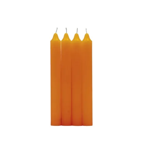 Pack 4 Velas Cilindrica Naranja