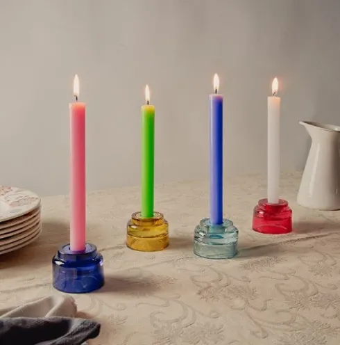 Pack 4 Velas Cilindrica Naranja