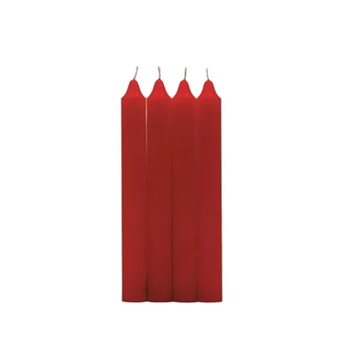 Pack 4 Velas Cilindrica Rojo