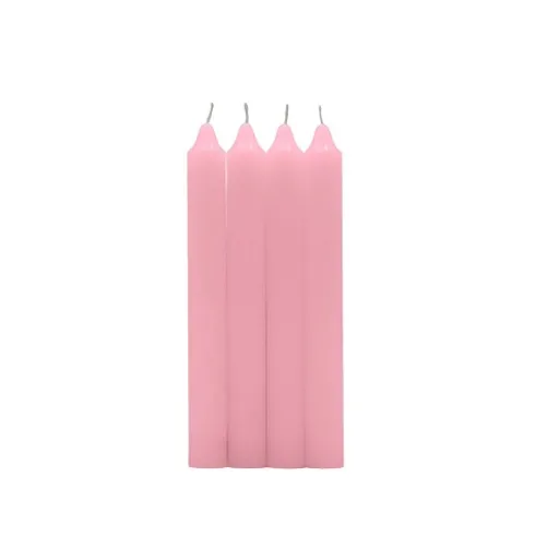 Pack 4 Velas Cilindrica Rosa