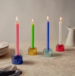Pack 4 Velas Cilindrica Verde