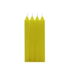 Pack 4 Velas Cillndrica Amarillo
