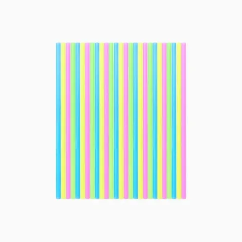 Pajita Plástico PP Cocktail Multicolor 18cm 50uds