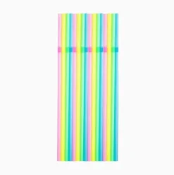 Pajita Plástico PP Reutilizable Flexible Multicolor 21cm 150uds