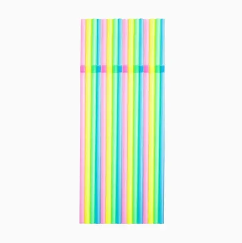 Pajita Plástico PP Reutilizable Flexible Multicolor 21cm 150uds