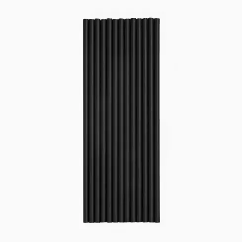 Pajita Plástico PP Reutilizable Negro 20cm 20uds