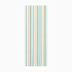 Pajita Plástico PP Reutilizable Rayas Multicolor 20cm 20uds