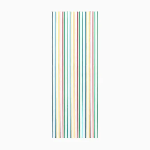 Pajita Plástico PP Reutilizable Rayas Multicolor 20cm 20uds