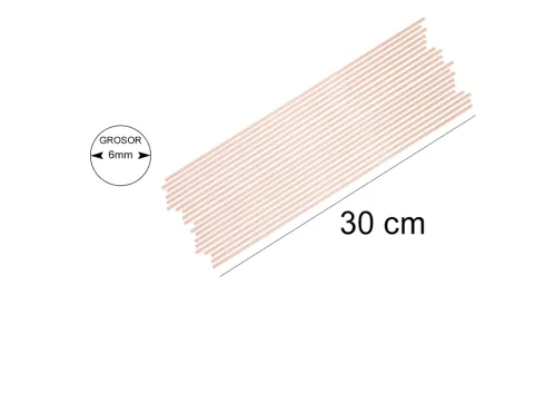 Palos de Manualidades Redondos 6x300mm