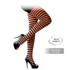 Panty Adulto Rayas Negro/Naranja