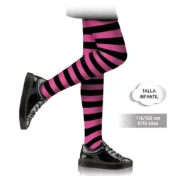 Panty Inf Rayas Negro/Fucsia