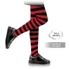 Panty Inf Rayas Negro/Rojo