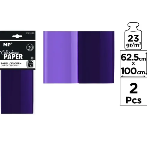 Papel Celofán 62,5X100CM Morado