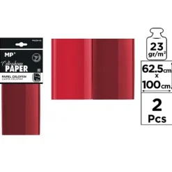 Papel Celofán 62,5X100CM Rojo