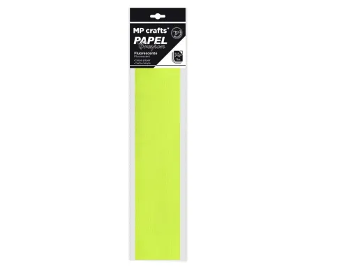 Papel Crespón 50X200CM Fluorescente Amarillo
