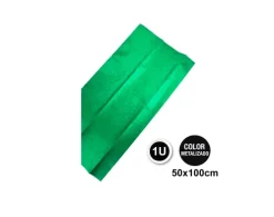 Papel Crespón 50X100CM Metalizado Verde