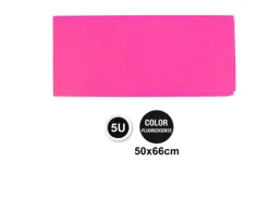 Papel Fluorescente 50X66CM 5U Rosa