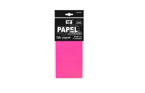 Papel Fluorescente 50X66CM 5U Rosa