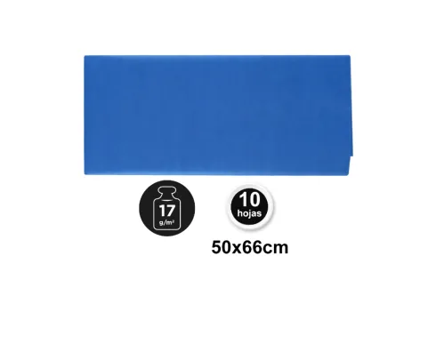 Papel Seda 50X66CM 10U Azul Marino