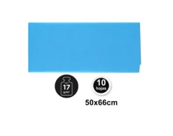 Papel Seda 50X66CM 10U Azul Turquesa