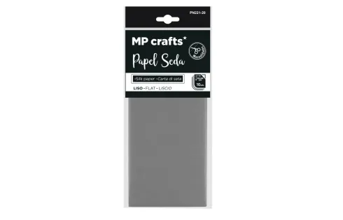 Papel Seda 50X66CM 10U Gris