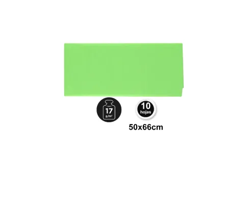 Papel Seda 50X66CM 10U Pistacho
