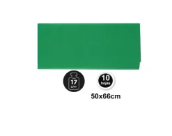 Papel Seda 50X66CM 10U Verde