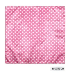 Pañuelo Lunares Blanco/Rosa