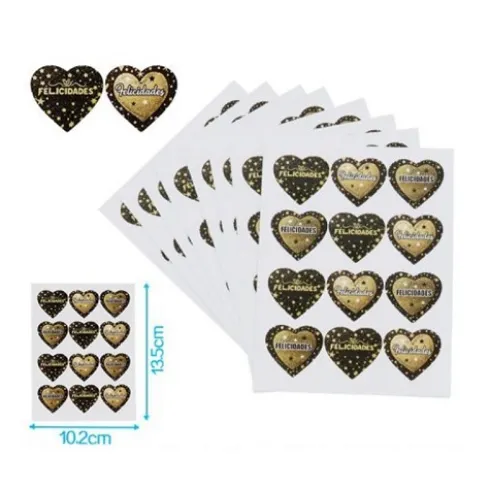 Pegatinas Adhesivas Felicidades 10pcs