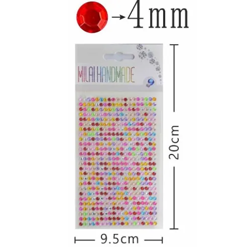 Pegatinas De Diamantes Imitación Multicolor 4MM