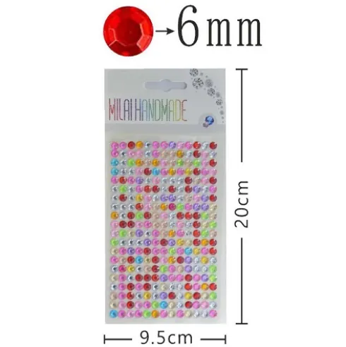 Pegatinas De Diamantes Imitación Multicolor 6MM