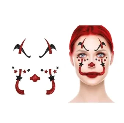 Pegatinas Faciales Payaso 13x15cm