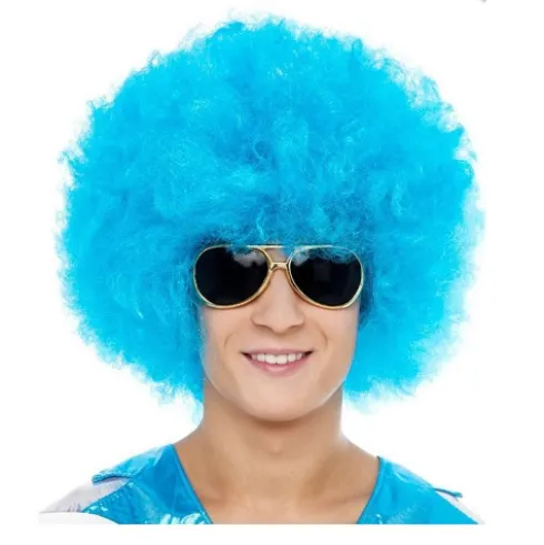 Peluca Extra Afro Azul